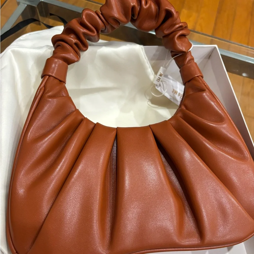 JW PEI Gabbi Ruched Hobo Handbag in Nutella